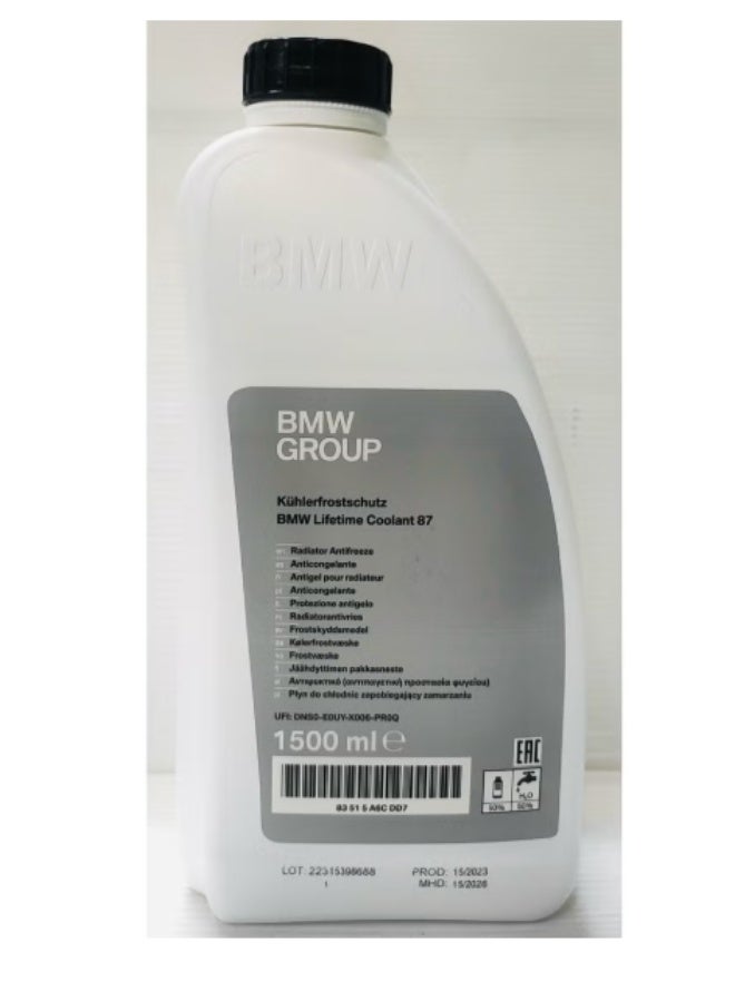 BMW Genuine Lifetime Coolant 87 1.5Ltr - Image 1